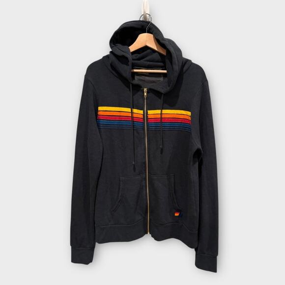 Aviator Nation 5-Stripe Zip Hoodie Size Large - Picture 7 of 14